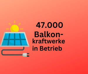 Mehr als 47.000 Balkonkraftwerke in Deutschland aktiv