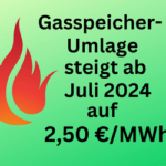 Gasspeicherumlage klettert auf 2,50 Euro je MWh – 13 Euro jährlich mehr für Haushalte