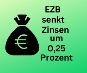 Die Europäische Zentralbank (EZB) reduziert Zinsen um 0,25 Prozent